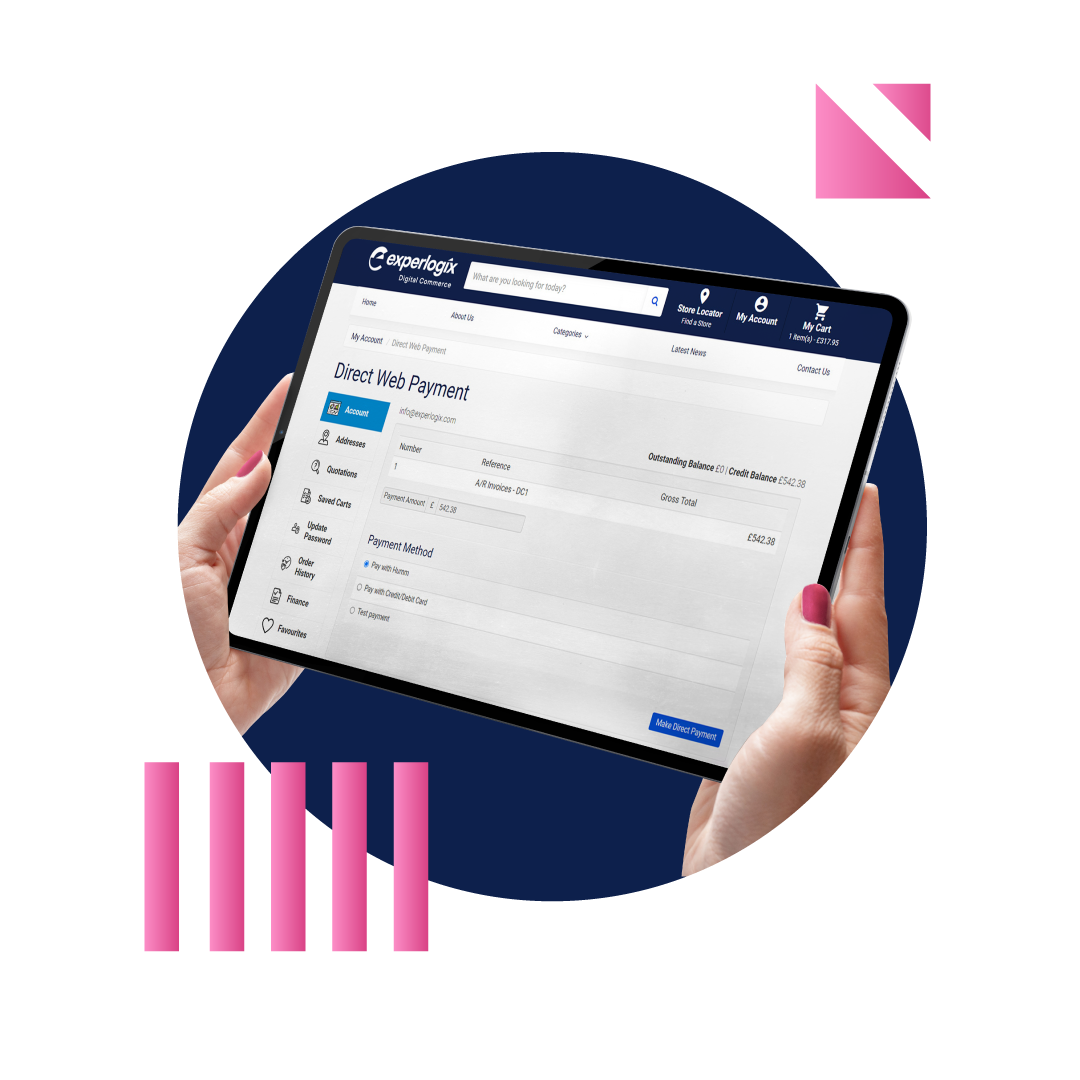 A screenshot of Experlogix Digital Commerce product integration with SAP