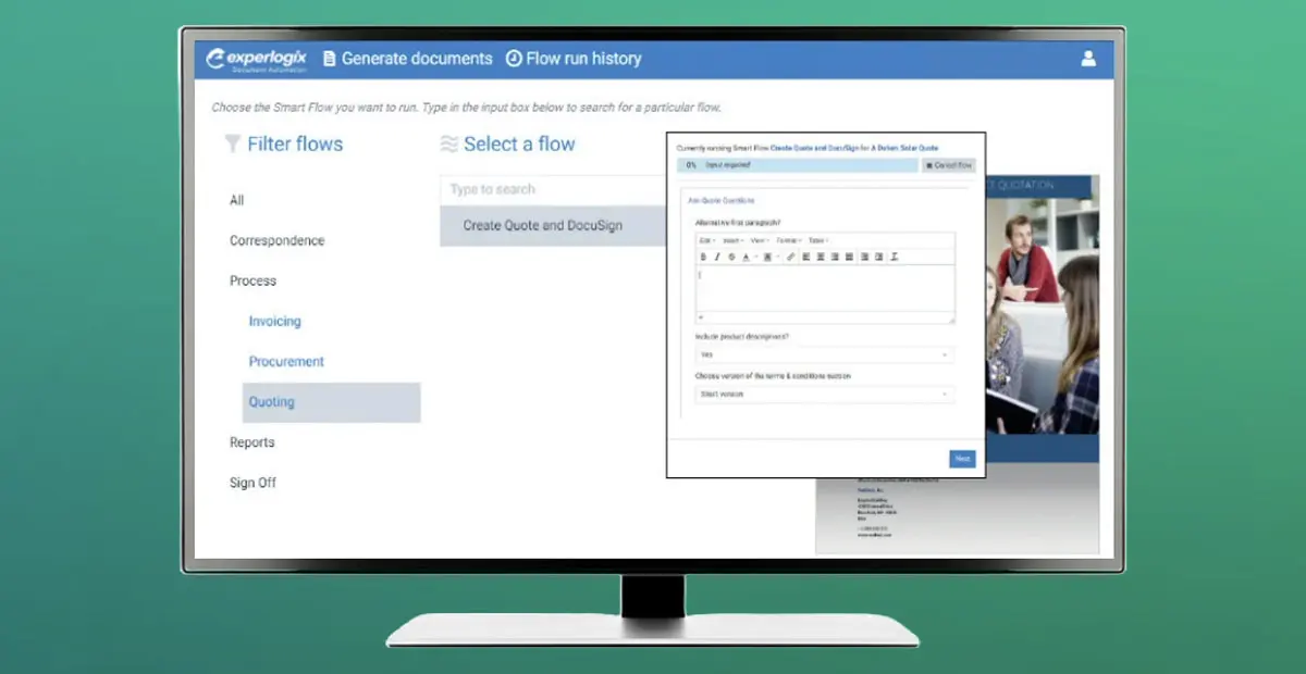 Experlogix Document Automation Smart Flows: The Powerful and Intuitive Automated Document Flow Solution