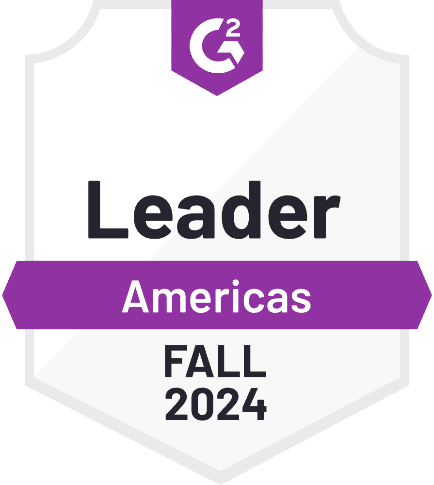 G2 Badge Winner - "Leader" in the Americas for Fall 2024