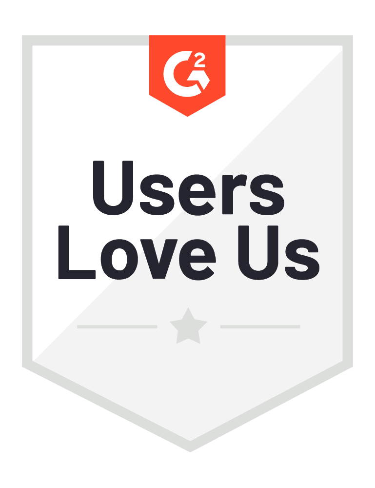 G2 Badge Winner - "Users love us" for Fall 2024