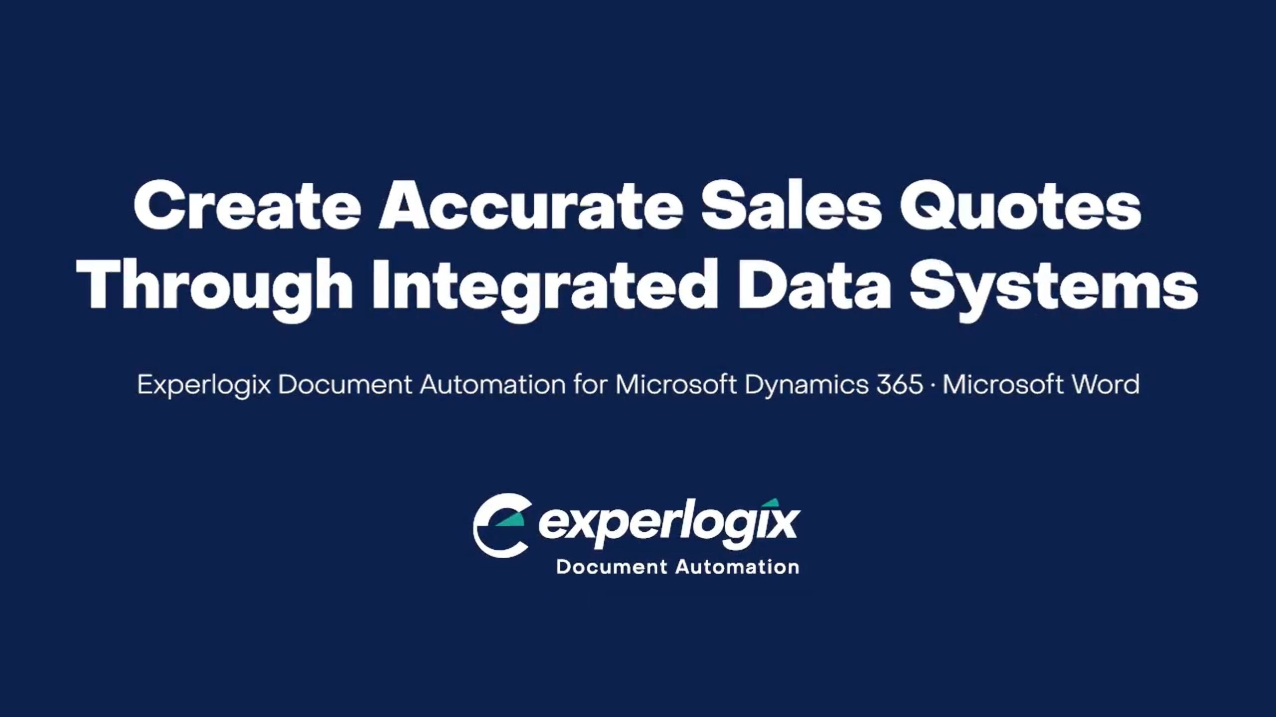 [Demo] Create Accurate Sales Quotes Through Integrated Data Systems