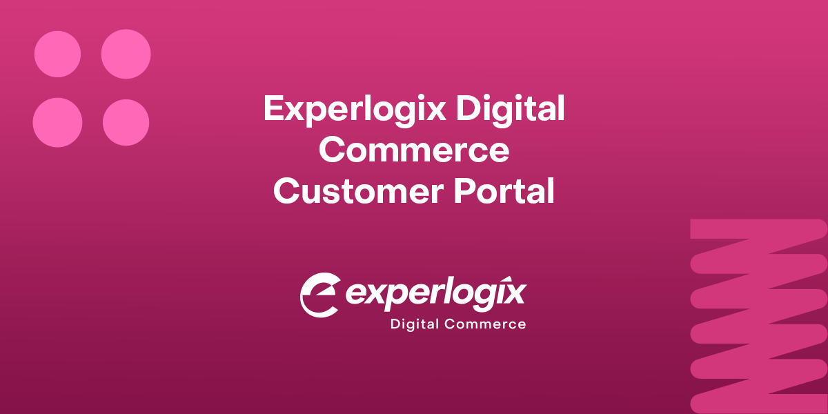 Digital-Commerce_Customer-Portal Orange gradient background with the Experlogix CPQ logo and text that says, "Experlogix CPQ Microsoft Dynamics 365 Portal Edition."