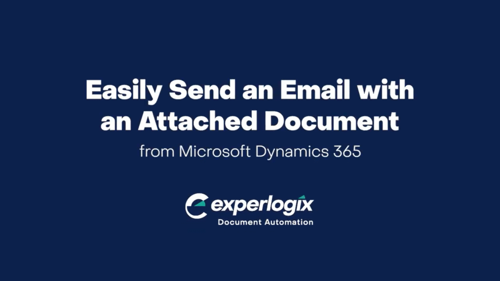 [Demo] Easily Send an Email with Attached Document from Microsoft Dynamics 365