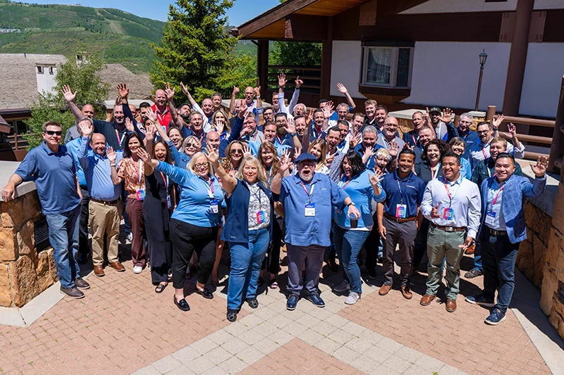 Experlogix team gathered outdoors