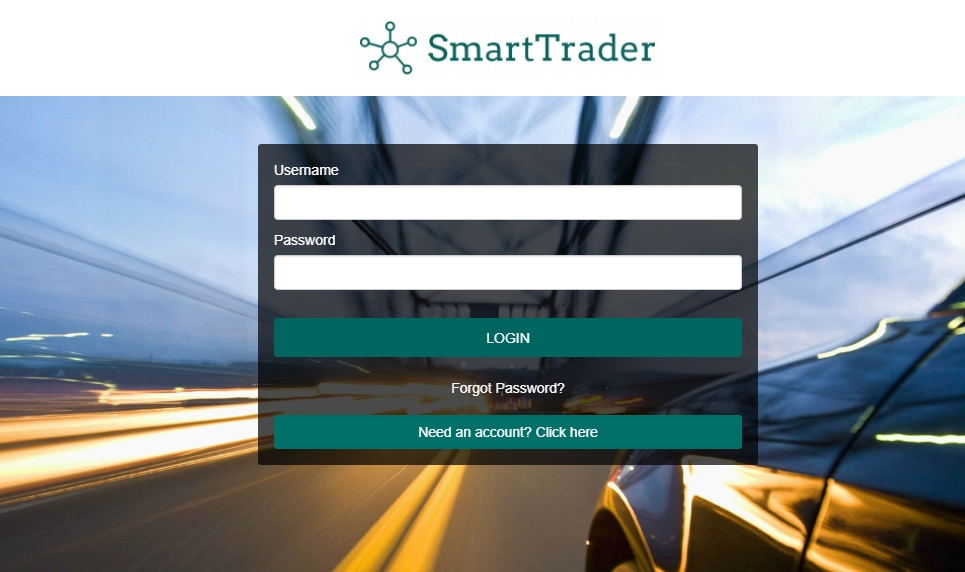 customer portal with username and password fields