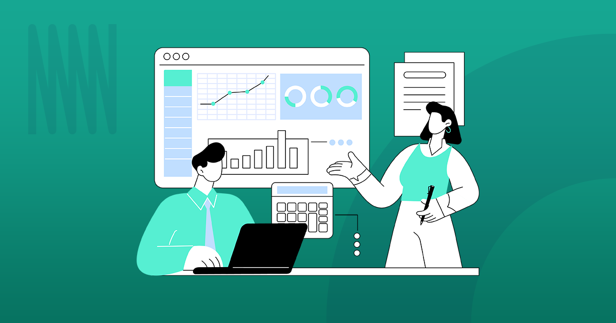 Everything-you-need-to-know-DA_Blog_V2_1024 Experlogix Document Automation illustration of two working colleagues.