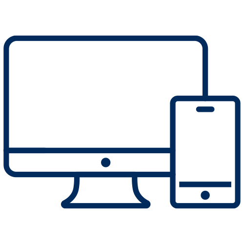 Monitor and phone icon