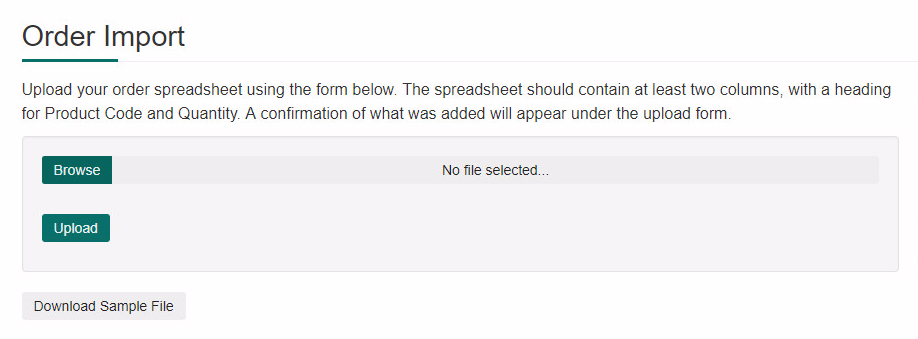 screenshot of the Experlogix platform order import functionality