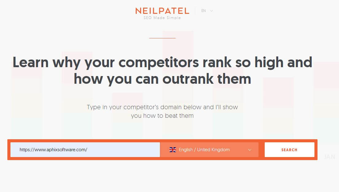 competitor analysis using ubersuggest
