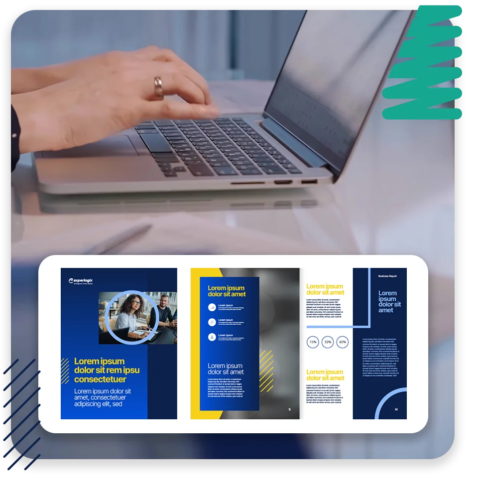 A conference room with three businessmen collaborating and the text "Rude errors by 52%".