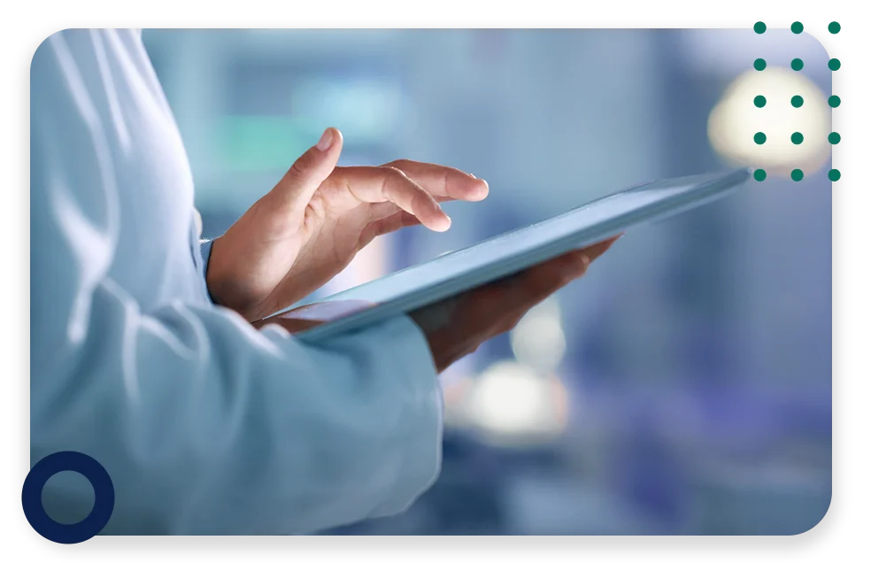 A conference room with three businessmen collaborating and the text "Rude errors by 52%".
