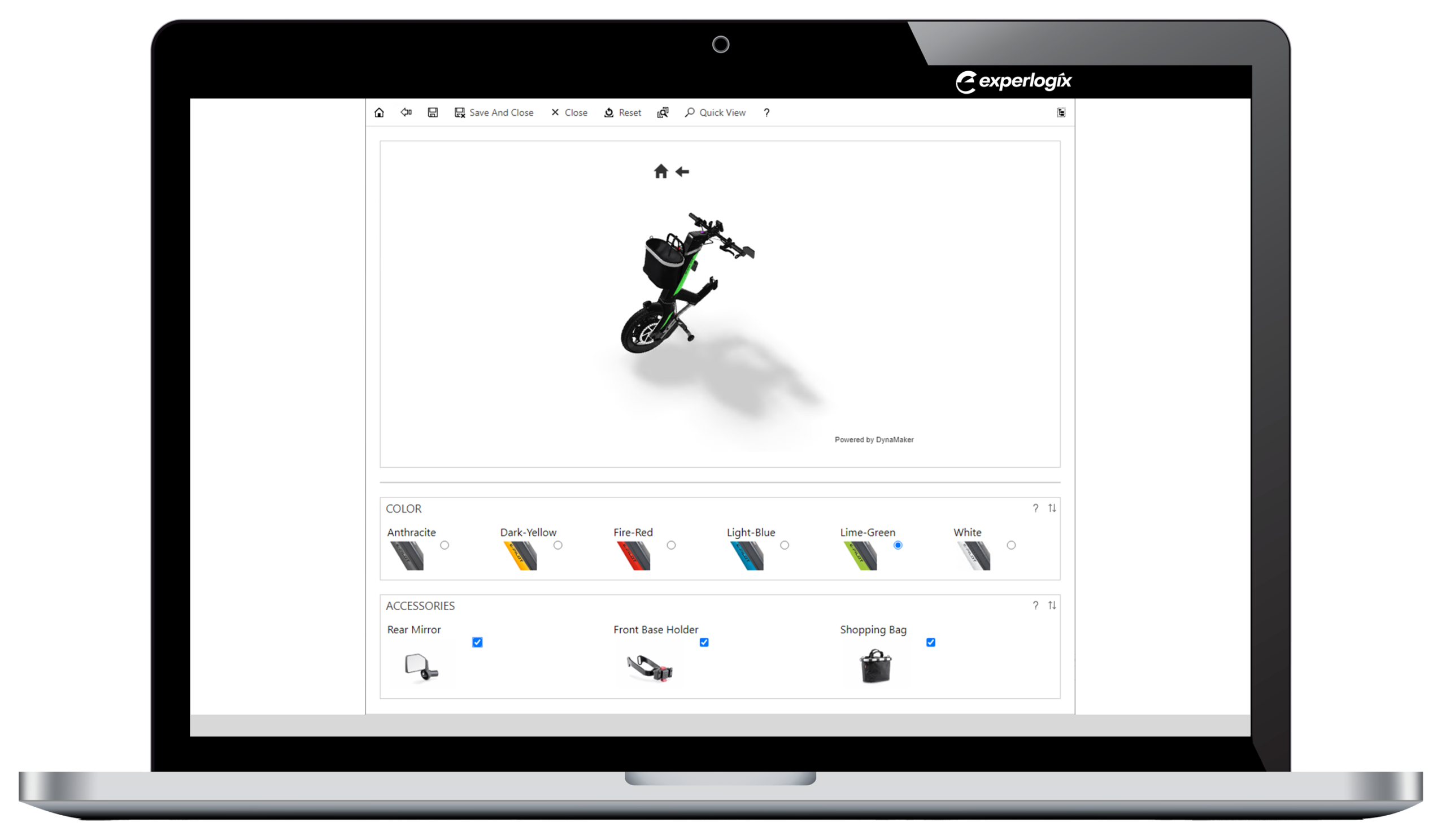 Experlogix CPQ 2D and 3D visualization software.